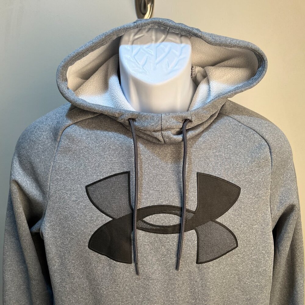 Under Armour ColdGear Hoodie Gray Long Sleeve Sweatshirt Men’s Small 🔥 Hooded UA